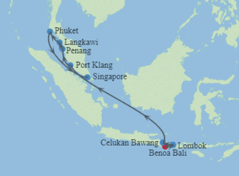 12-Night Bali, Malaysia & Thailand Cruise